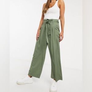M.S.S.P. Belted khaki green Pants 14